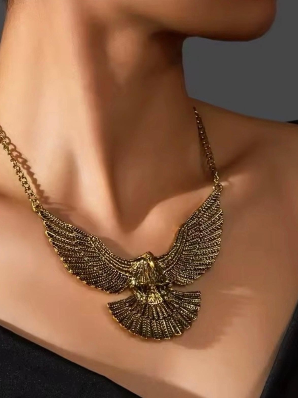 Gold Eagle Wings  Necklace